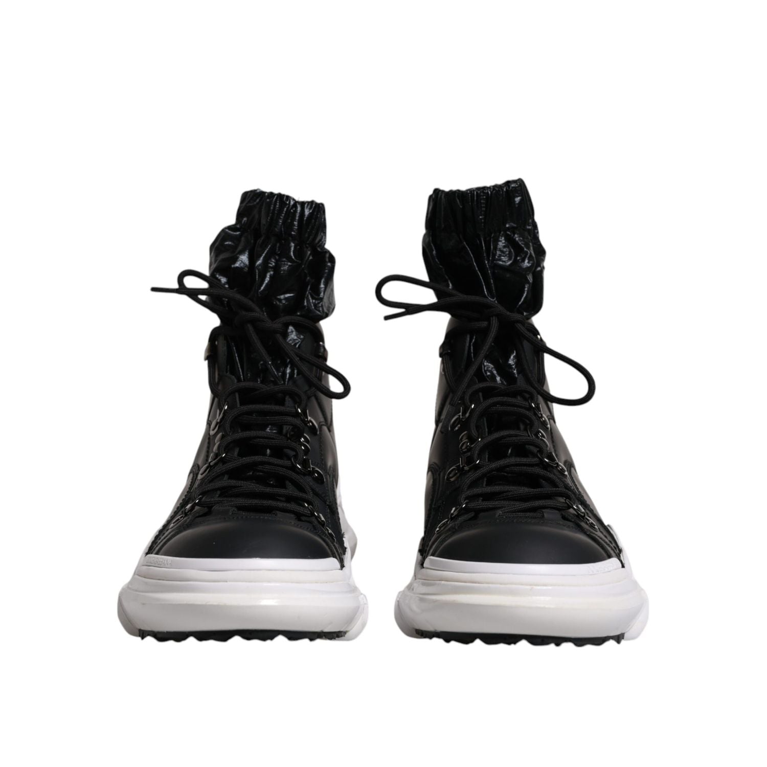 Dolce & Gabbana Black Nylon Galileo High Top Sneakers Shoes