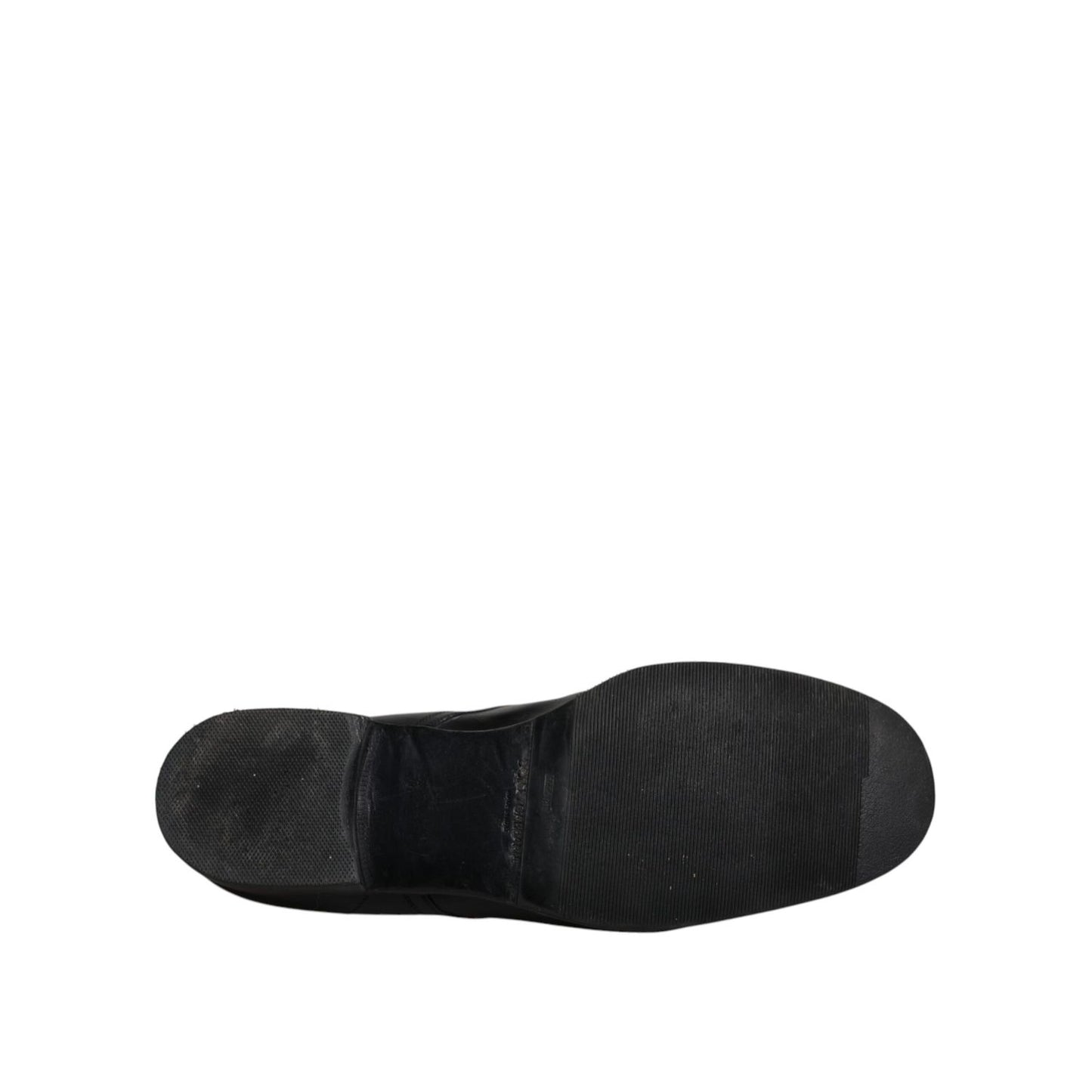 Dolce & Gabbana Black Leather Derby Formal Men Dress Shoes