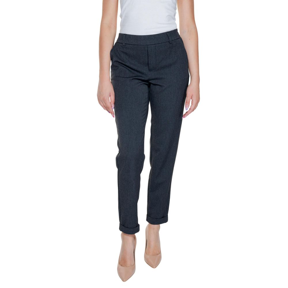 Vero Moda Gray Polyester Casual Pants