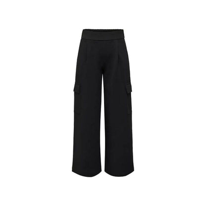 Jacqueline De Yong Black Polyester Casual Pants