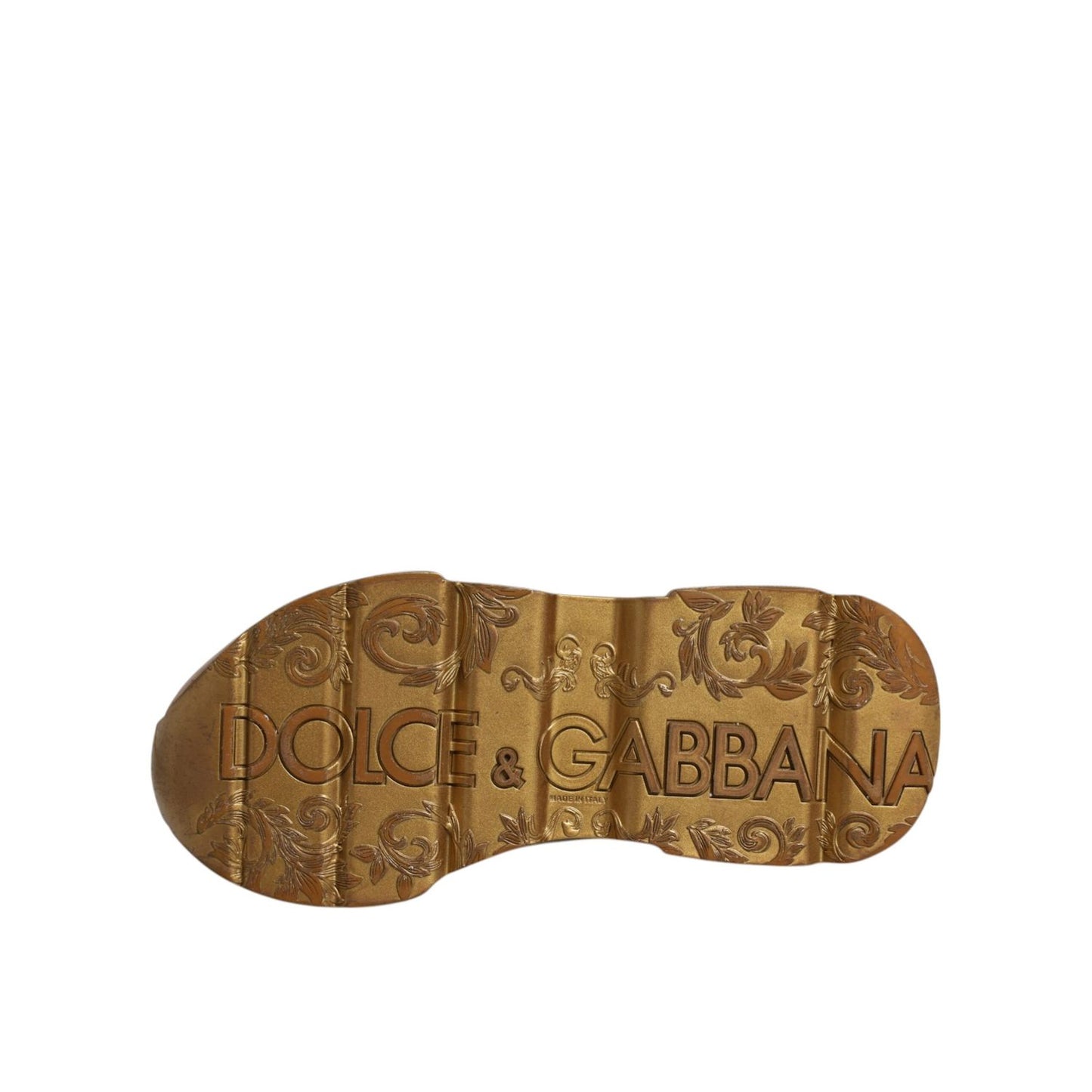 Dolce & Gabbana White Gold Daymaster Low Top Sneakers Shoes