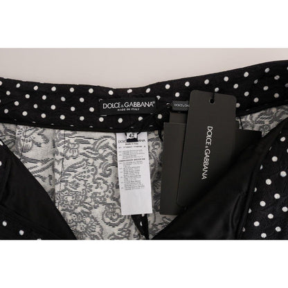 Dolce & Gabbana Black Polka Dot Sicily Crystal Pants Jeans & Pants