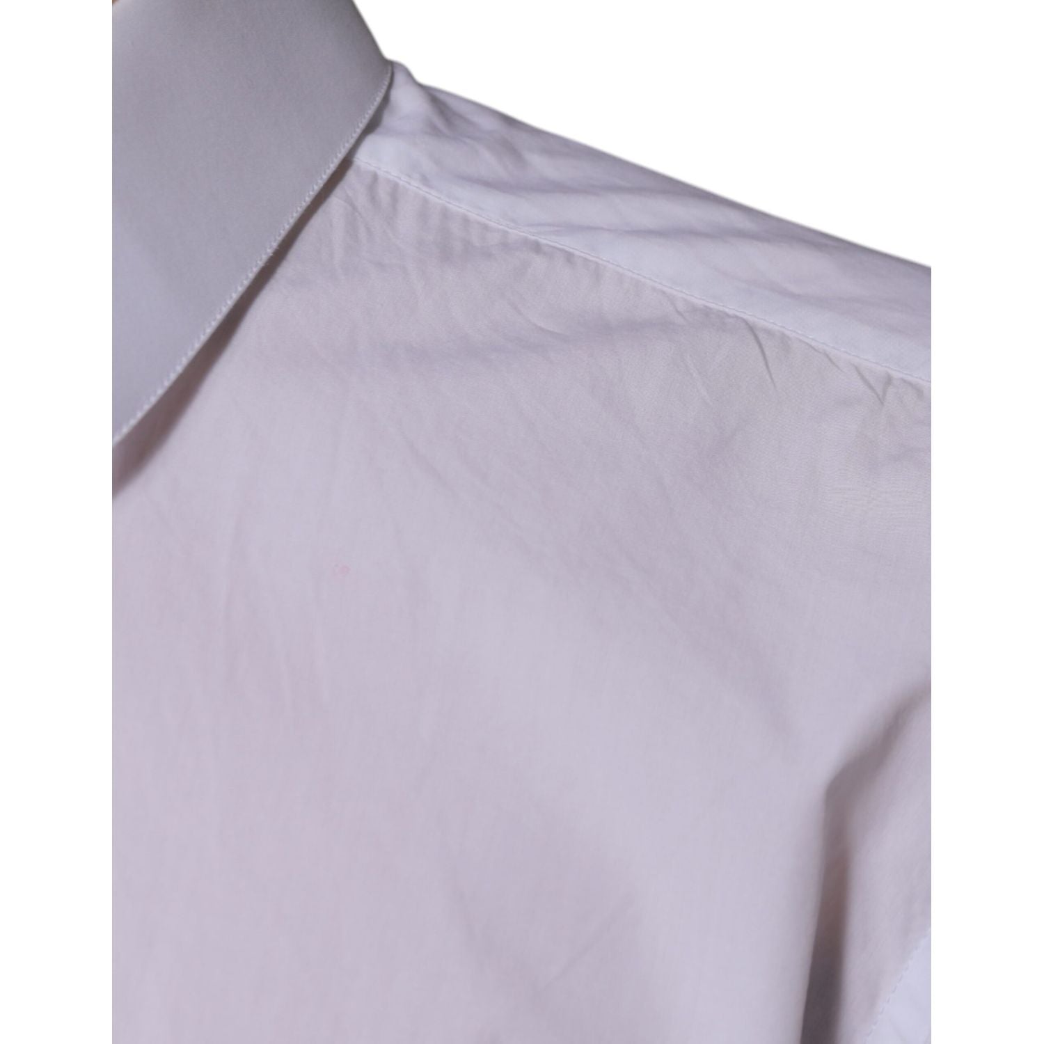 Dolce & Gabbana White Cotton Slim Fit MARTINI Dress Shirt