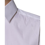 Dolce & Gabbana White Cotton Long Sleeve GOLD Dress Shirt
