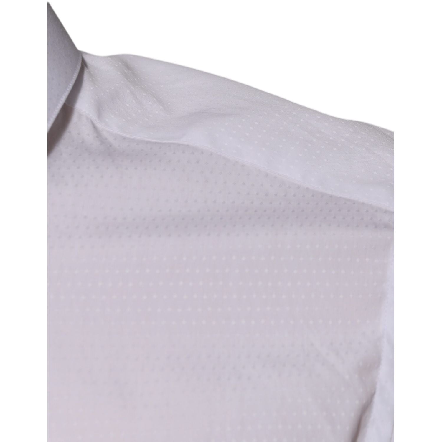 Dolce & Gabbana White Cotton Formal Men GOLD Dress Shirt