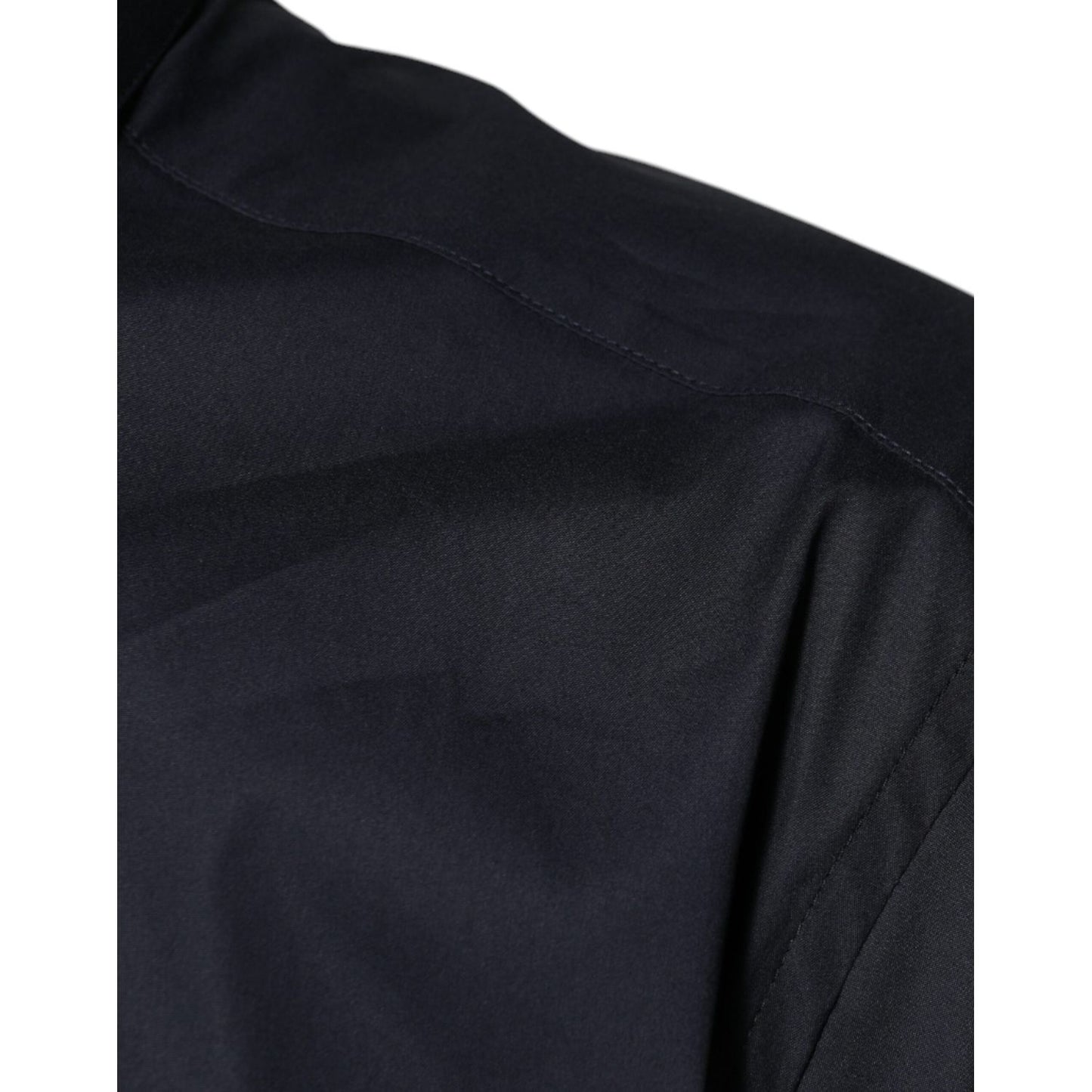 Dolce & Gabbana Black Cotton Blend Formal GOLD Dress Shirt
