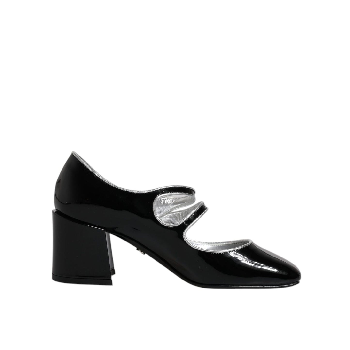 Dolce & Gabbana Black Patent Leather Crystal Mary Jane Pumps Shoes
