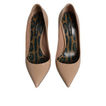 Dolce & Gabbana Beige Patent Leather Stiletto Heel Pumps Shoes