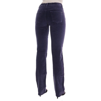 Ermanno Scervino Purple Corduroy Stretch Bootcut Pants