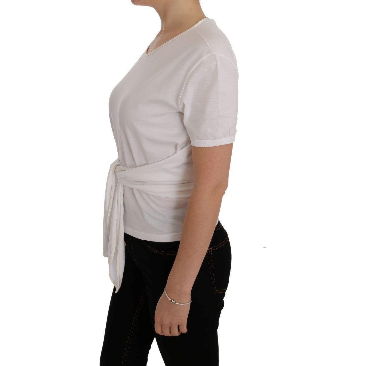 Dolce & Gabbana White Cotton Silk T-Shirt