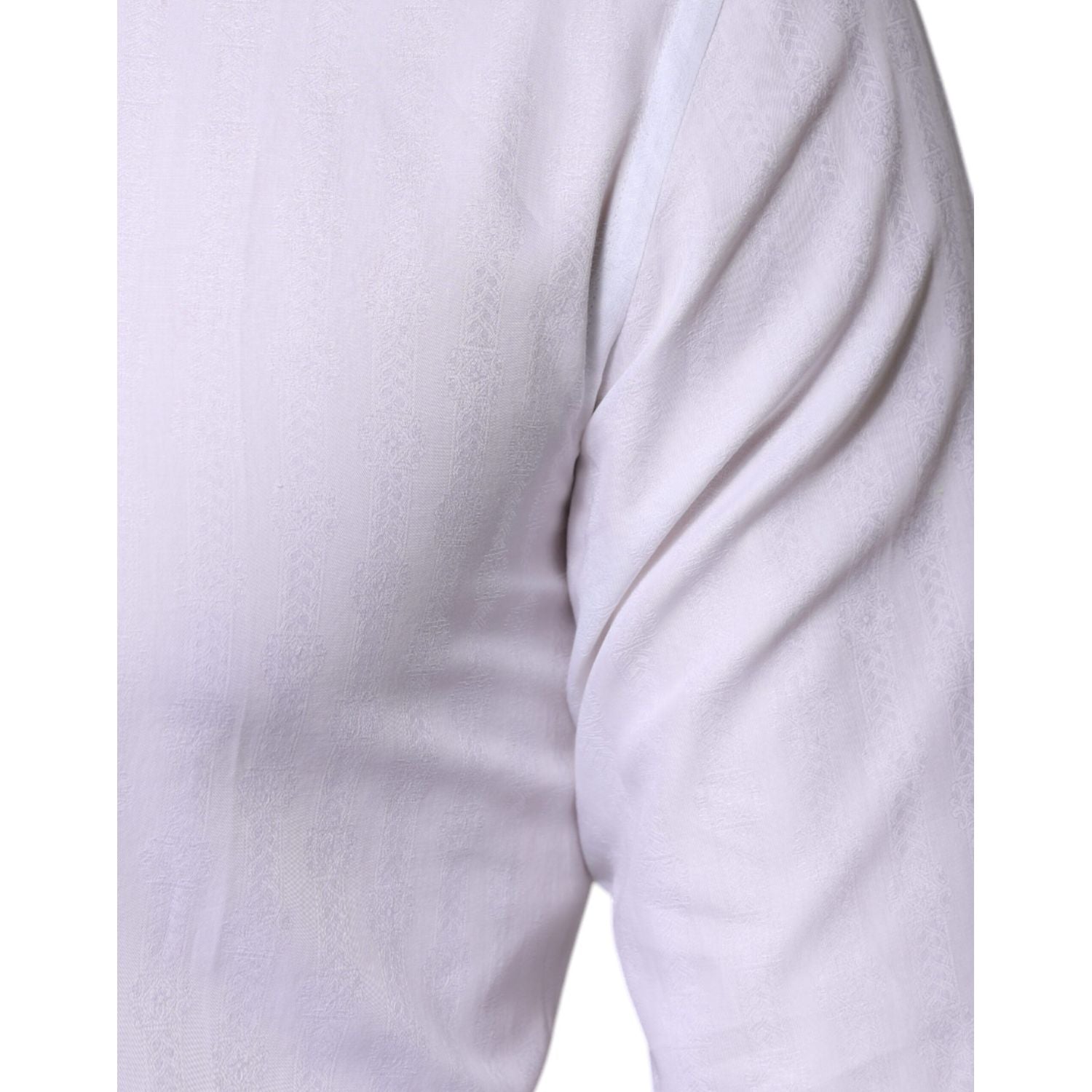 Dolce & Gabbana White Cotton Formal Men GOLD Dress Shirt