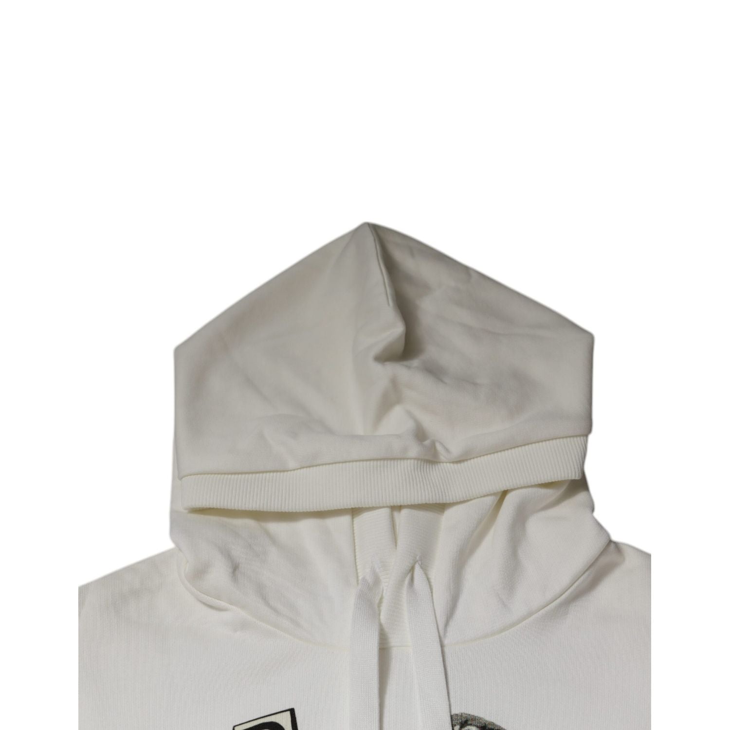 Dolce & Gabbana White Caesar Cotton Hooded Pullover Sweater