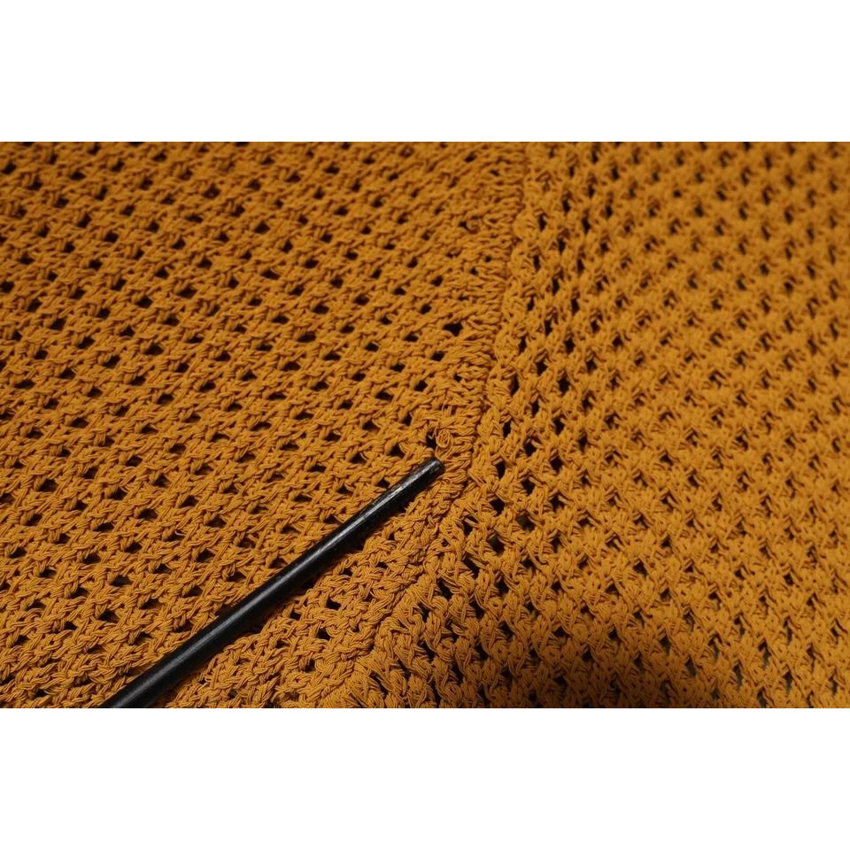 Dolce & Gabbana Brown Perforated Collared Short Sleeves T-shirt