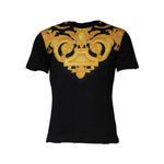Versace Black Medusa Print Cotton Crew Neck T-shirt