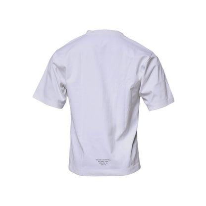 Dolce & Gabbana White DG Logo Crew Neck Short Sleeve T-shirt
