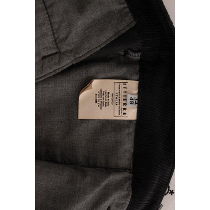 GF Ferre Black Corduroy Cotton Straight Fit Pants Jeans & Pants