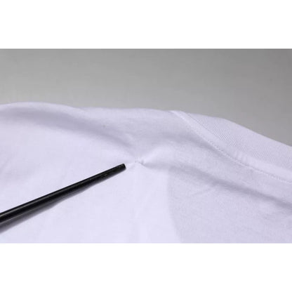 Dolce & Gabbana White DG Logo Crew Neck Short Sleeve T-shirt