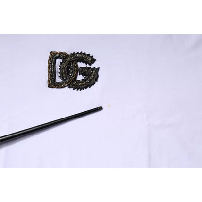 Dolce & Gabbana White DG Logo Cotton Crew Neck T-shirt