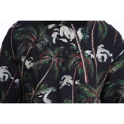 Dolce & Gabbana Black Volcano Sicily Short Sleeve T-Shirt