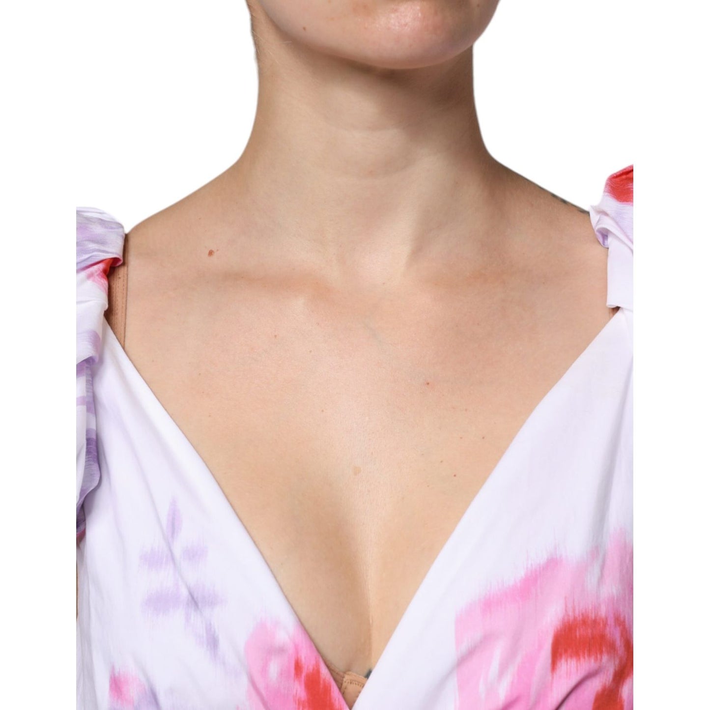 Philosophy White Floral Cotton Maxi Dress