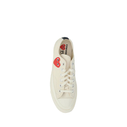 Comme Des Garçons Play x Converse White Rubber Low Top Sneakers