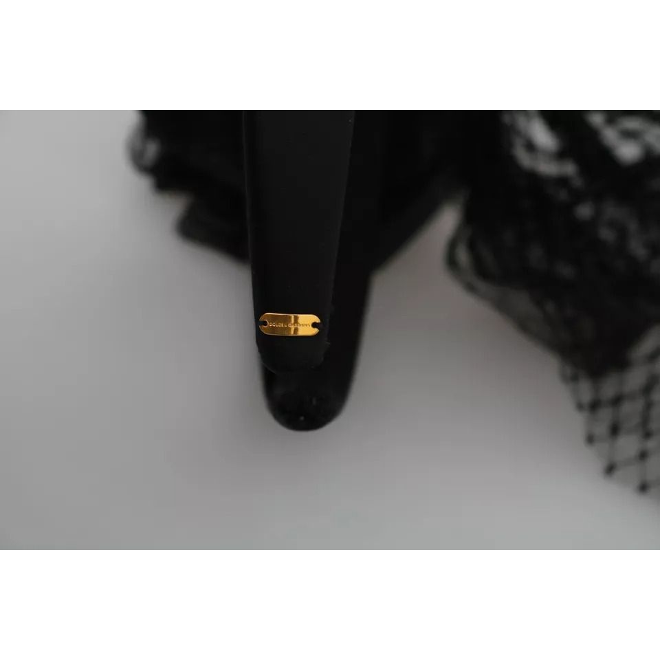 Dolce & Gabbana Red Black Robot Clear Crystal Headband Tiara Diadem