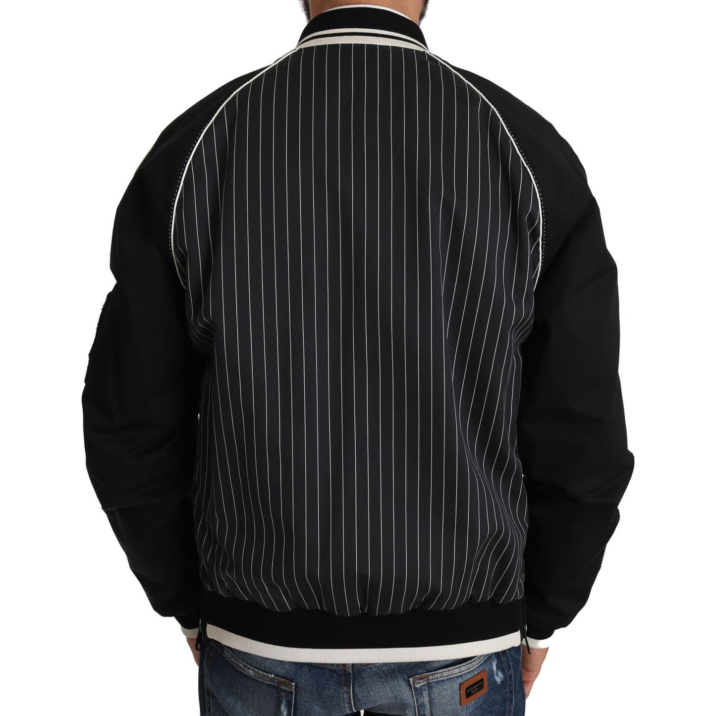 Dolce & Gabbana Black DD58 SG62 Sequined Beaded Jacket Coats & Jackets