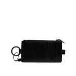 Dolce & Gabbana Black Horse Leather Lanyard Logo Card Holder Wallet