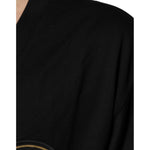 Dolce & Gabbana Black Cotton Logo Vneck Short Sleeve T-shirt