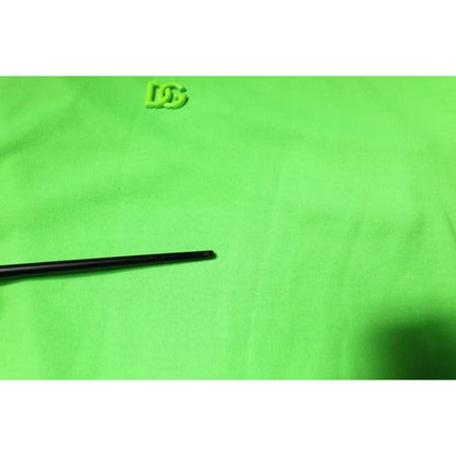 Dolce & Gabbana Green Logo Polyester Crew Neck T-shirt