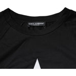 Dolce & Gabbana Black Logo Print Cotton Crew Neck T-shirt