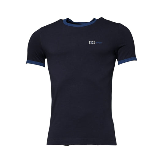 Dolce & Gabbana Blue Cotton Stretch Crewneck Underwear T-shirt