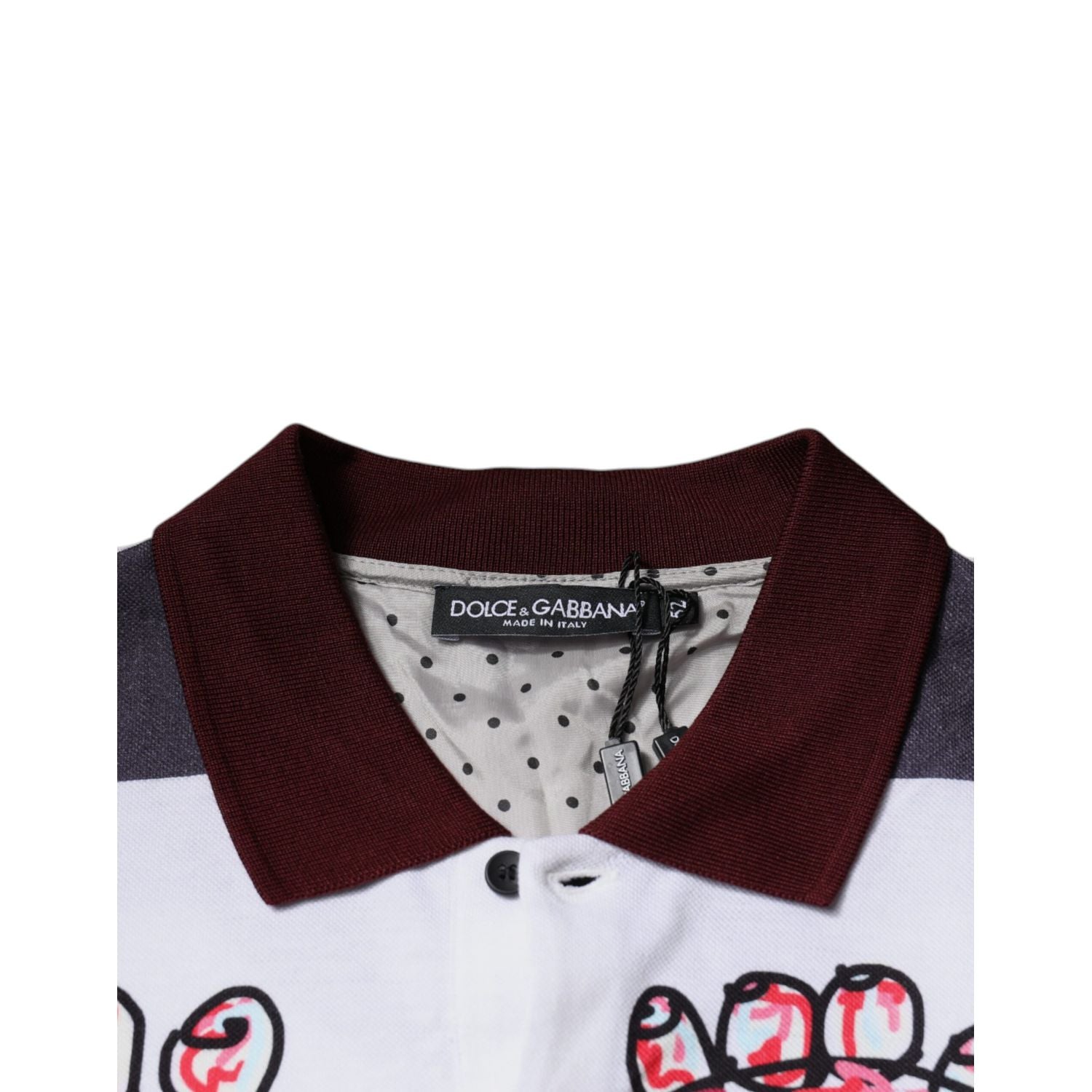 Dolce & Gabbana Multicolor Graphic Collared Polo T-shirt