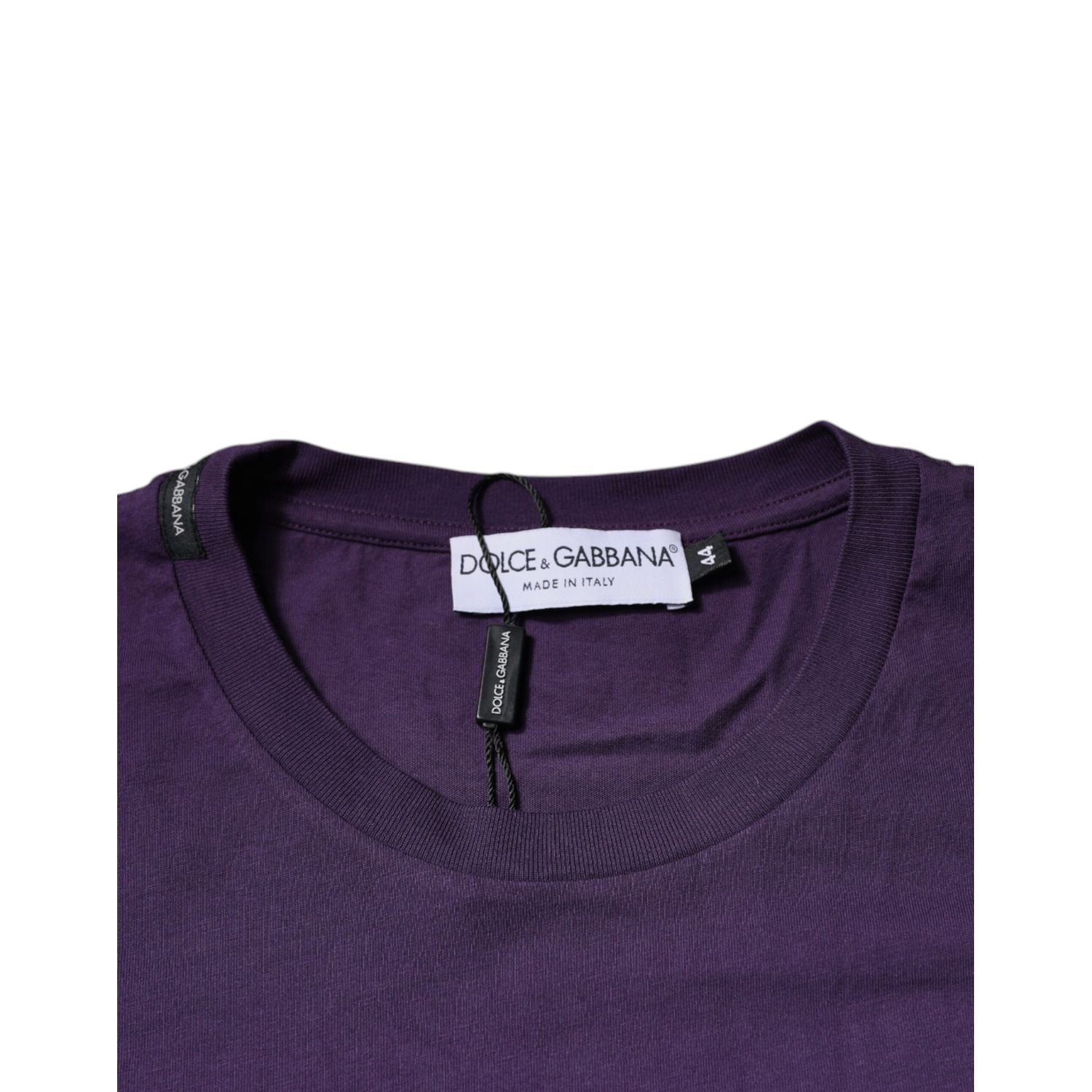 Dolce & Gabbana Violet Cotton Crew Neck Short Sleeve T-shirt
