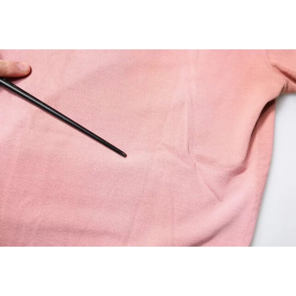 Dolce & Gabbana Pink Crown Collared Short Sleeve Polo T-shirt