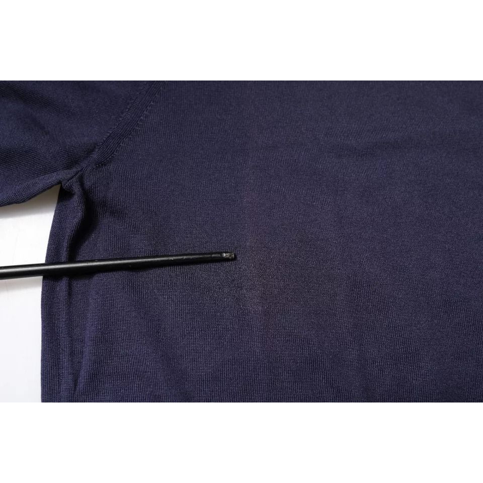 Dolce & Gabbana Blue Silk Collared Short Sleeves Polo T-shirt