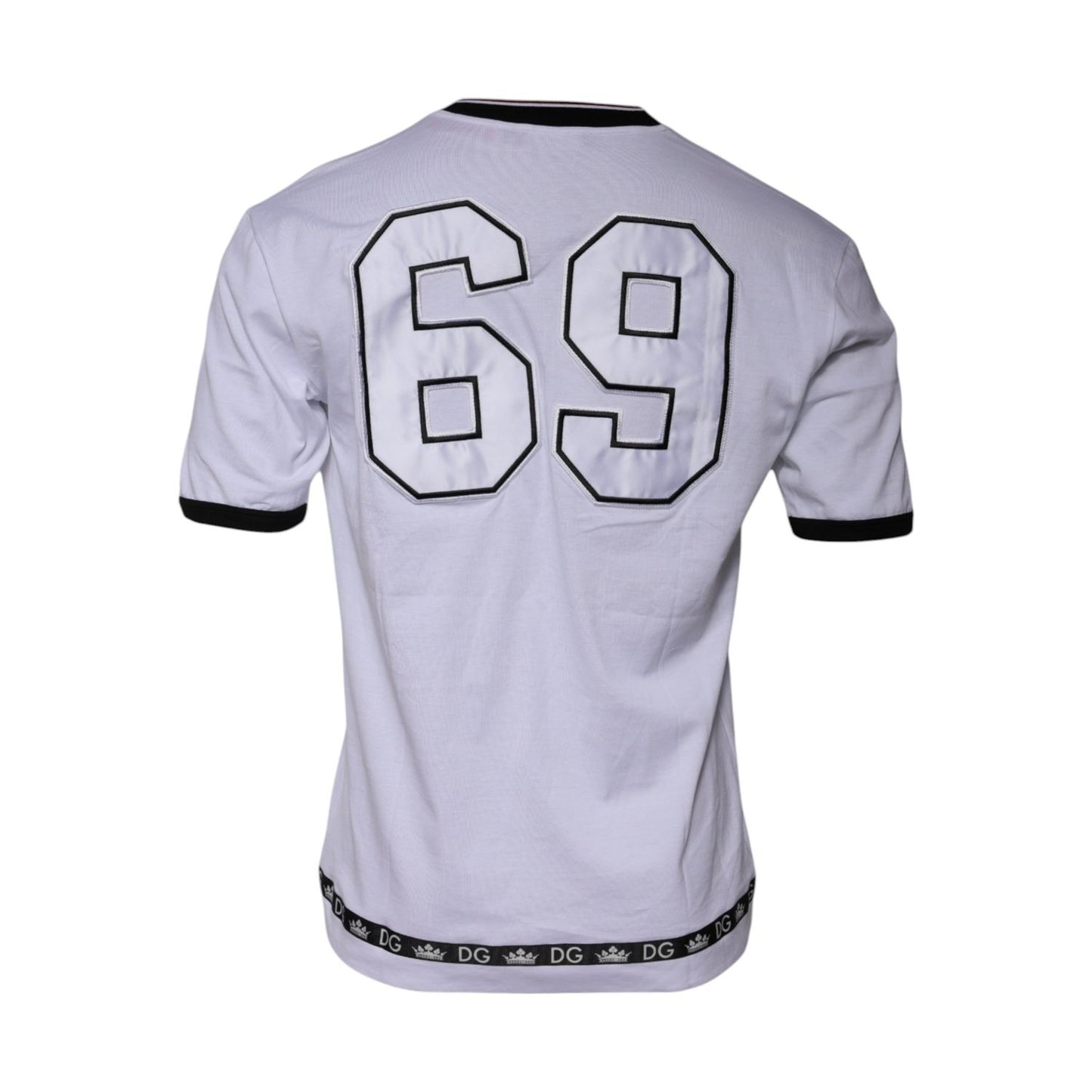 Dolce & Gabbana White Jersey Crew Neck Short Sleeves T-shirt