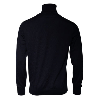 Dolce & Gabbana Blue Cashmere Turtleneck Pullover Sweater