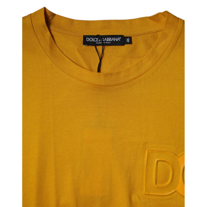Dolce & Gabbana Dark Yellow Logo Crew Neck Short Sleeves T-shirt