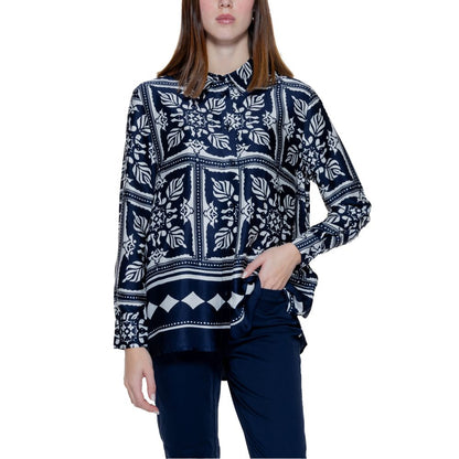Street One Blue Viscose Blouse