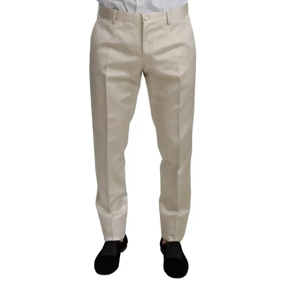 Dolce & Gabbana Beige Wool Crème 3 Piece SICILIA Shawl Suit