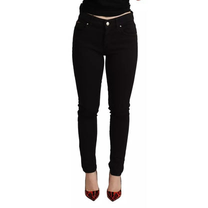 Dolce & Gabbana Black Cotton Stretch Skinny Denim Jeans