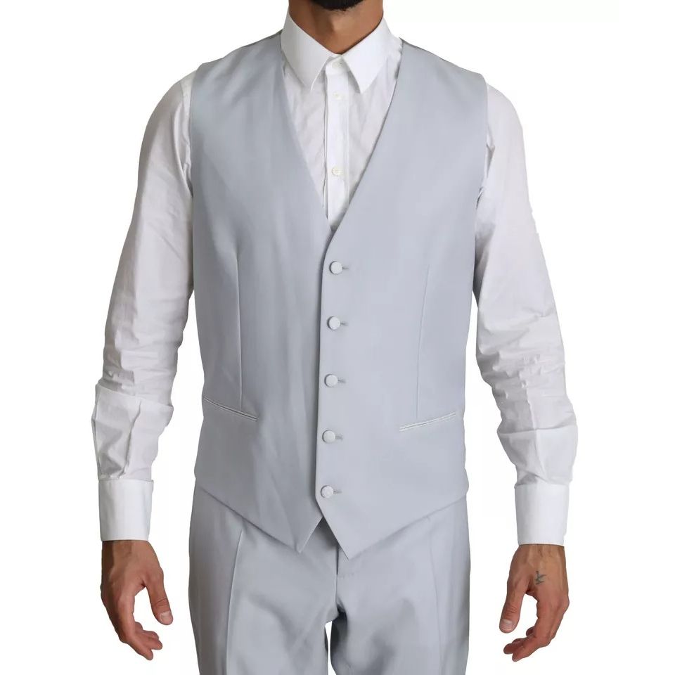 Dolce & Gabbana Light Blue SICILIA Wool 3 Piece Suit