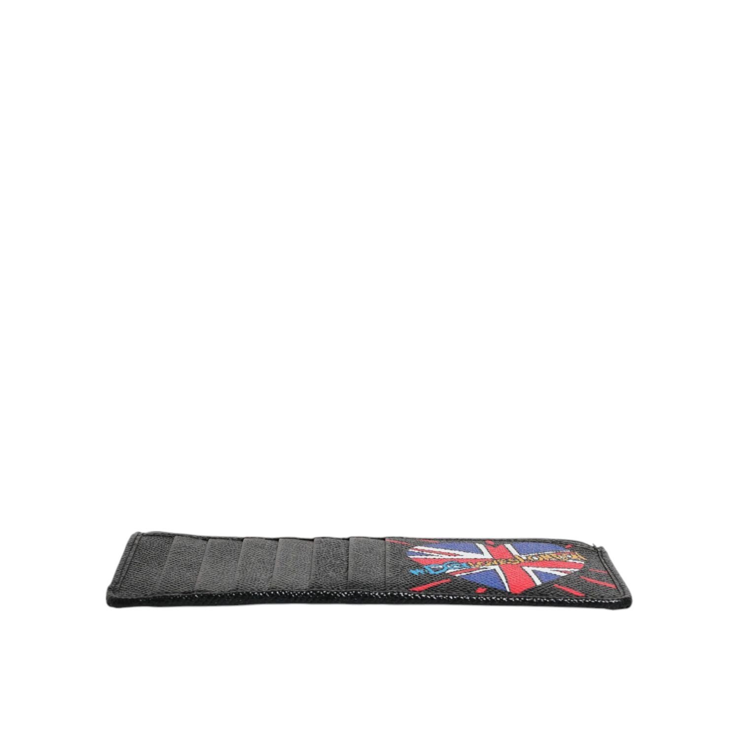 Dolce & Gabbana Black Leather #DGLovesLondon Cardholder Case Wallet