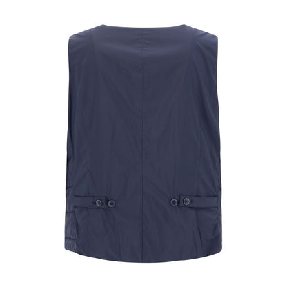 Herno Blue Polyamide Sleveless Jacket