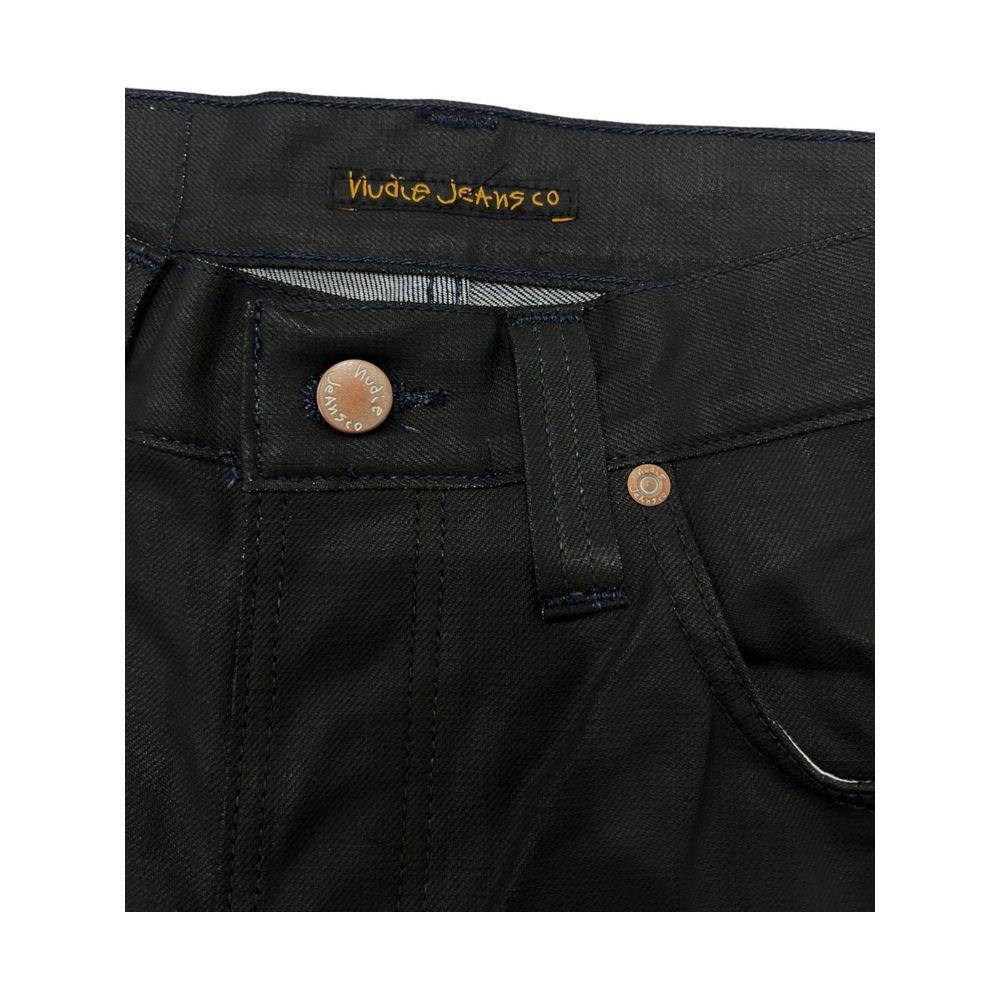 Nudie Jeans Black Cotton Jeans Denim