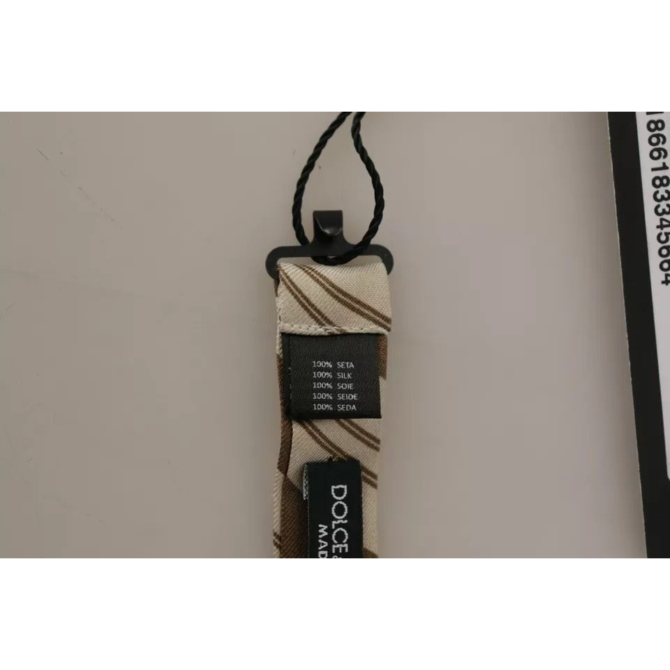 Dolce & Gabbana Multicolor Patterned Adjustable Neck Bow Tie Men