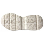 Dolce & Gabbana White Beige Leather Sport DAYMASTER Shoes Sneakers