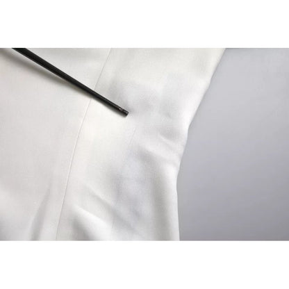 Dolce & Gabbana White Viscose Round Neck Short Sleeves Top