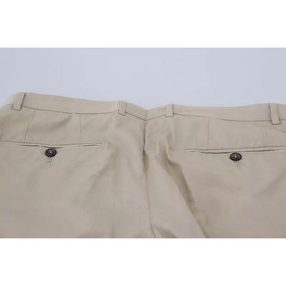 Dolce & Gabbana Beige Cotton Chino Men Formal Pants